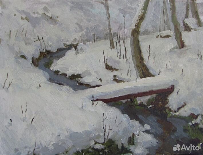 Картина зимний пейзаж