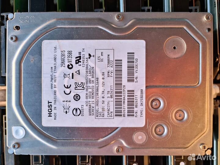 Жёсткий диск SAS 8 тб 3 шт