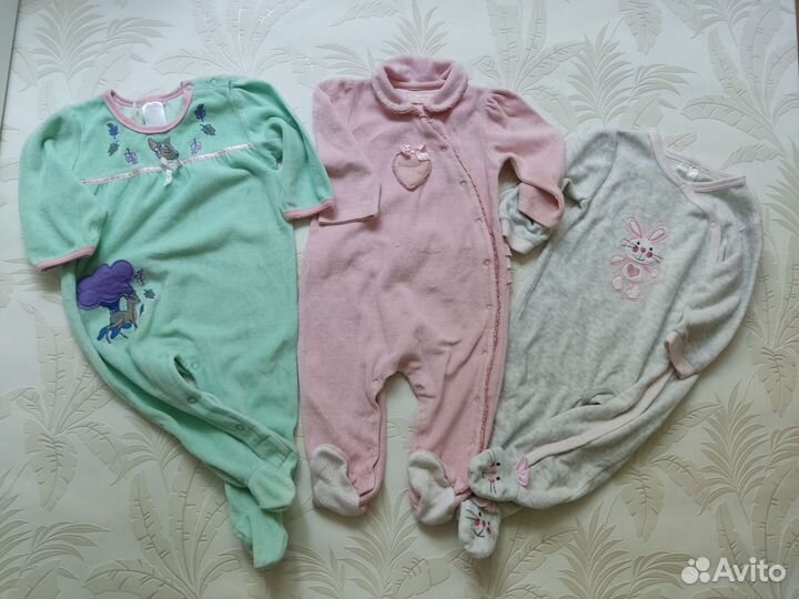 Комбинезоны велюровые для девочки 68 74