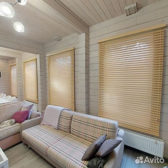 Жалюзи горизонтальные деревянные Янтарный