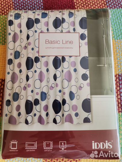 Штора для ванной тканевая