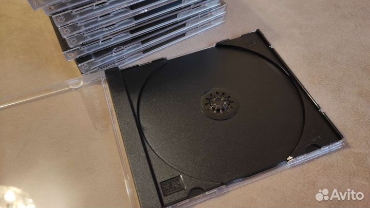 CD jewel box, чёрный и прозрачный трей