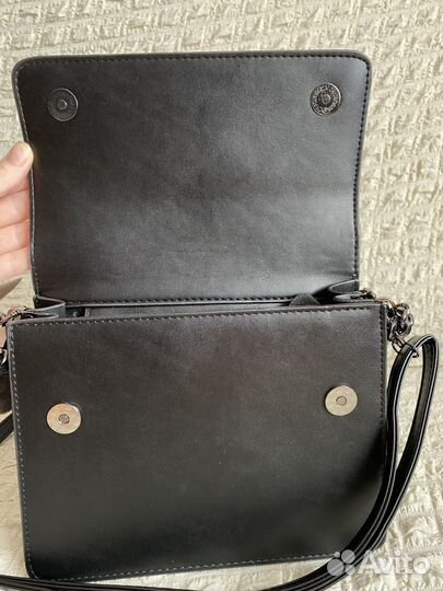 Сумка женская кросс боди из эко кожи черная