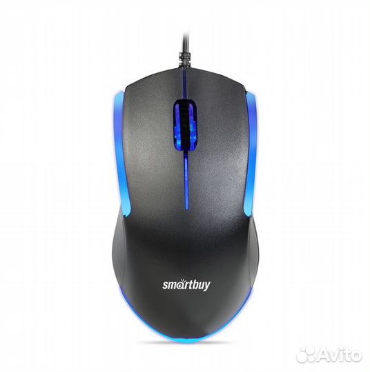 Мышь проводная с подсветкой (ONE 350) Черная