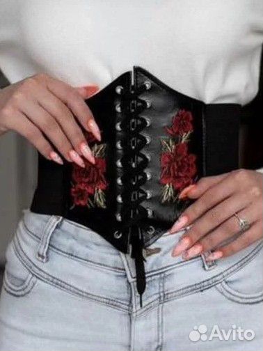 Пояс корсет с вышивкой