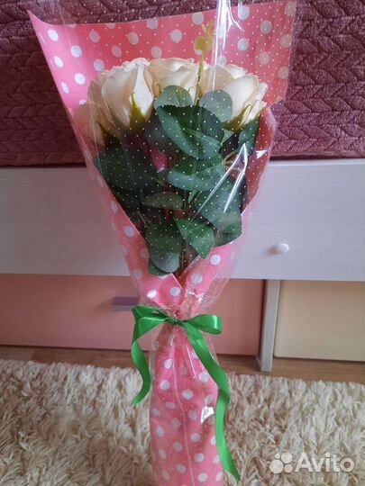 Букет из мыльных роз