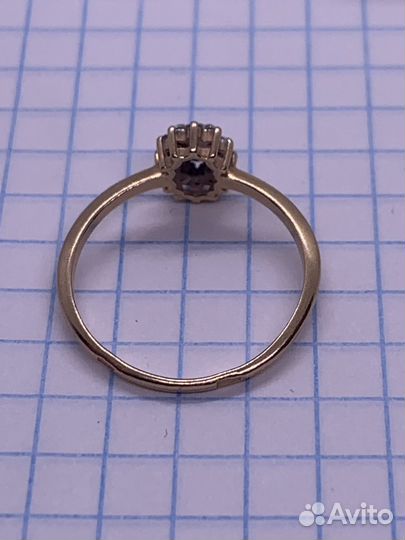 Кольцо золото сапфир бриллианты