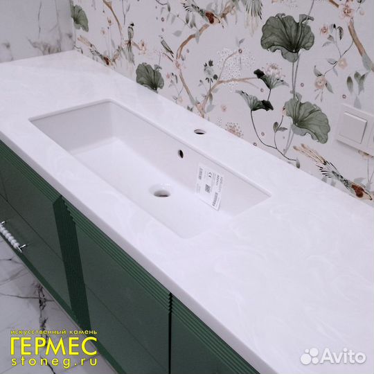 Столешница для ванной из камня m2