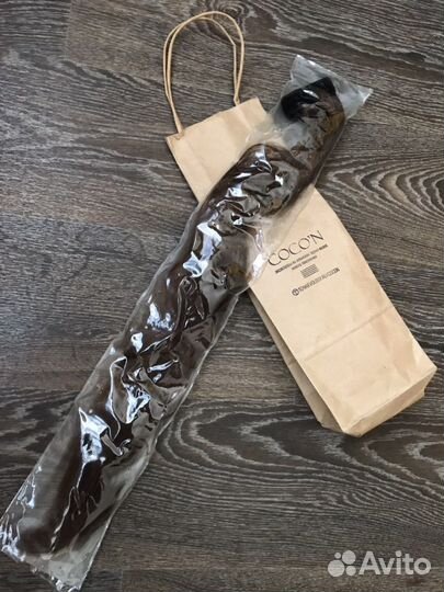 Хвост из волос 60 см. прямой на ленте