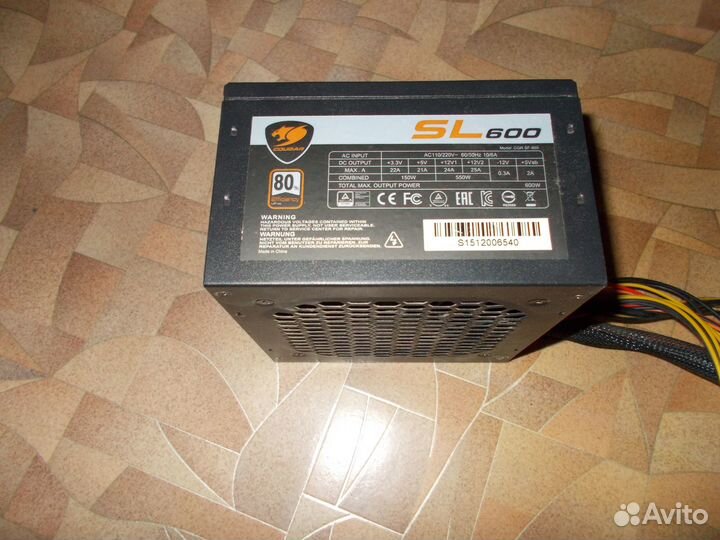 Блок питания Cougar SL600 600w