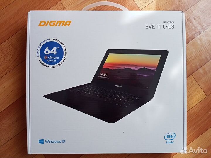 Ноутбук digma EVE 11 C408, черный, новый