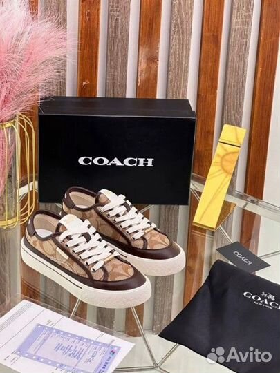 Кеды женские coach натуральная кожа