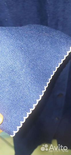 Халат синий велюровый гдр винтаж 80-х р. 46-48