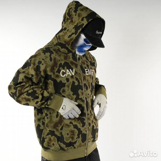 Зип худт CavEmpt зелёное Bape style