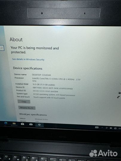 Защищенный Ноутбук Dell Core i5 5414 сенсор