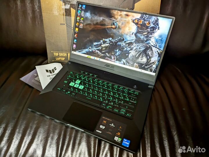Asus TUF Dash / RTX 3060 на 6 Гб. / 144 Hz