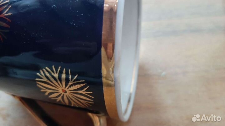 Кружки кобальт,с позолотой,довбыш