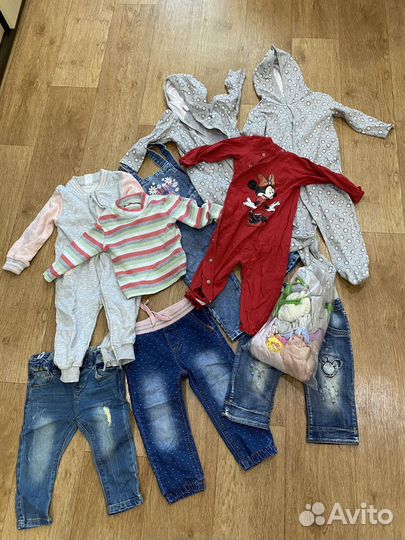 Вещи пакетом на девочку 74-86 рост