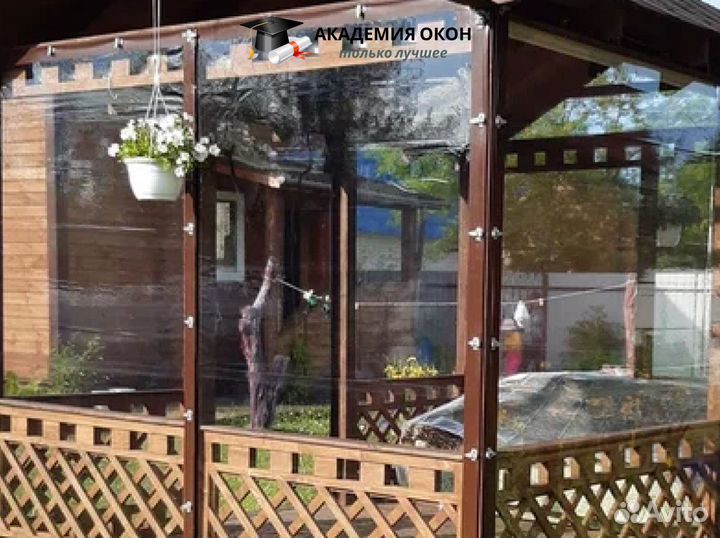 Гибкие окна для беседки