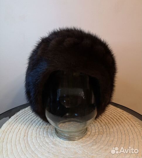 Шапка из норки женская с узором на доставке