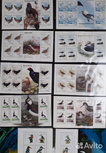 Марки Птицы Гайана и Сьерра-Леоне