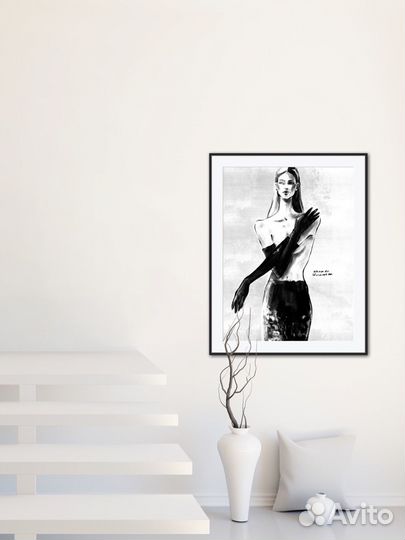 Картина в интерьер постер на холсте