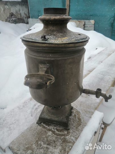 Самовар на дровах медный