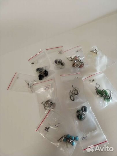 Комплект серьги и кольцо