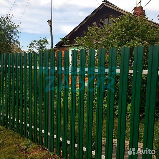 Забор из профиля штакетника в Скопине