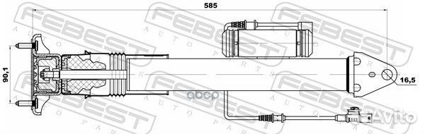 Амортизатор задний mercedes W164 16110-002R