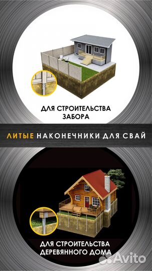 Литые наконечники для винтовых свай