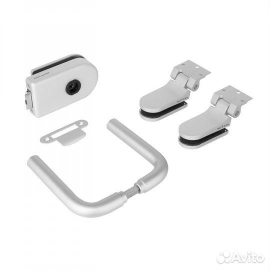 Фурнитура c гладким замком для стеклянной двери