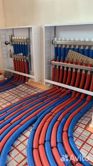 Монтаж отопления, теплые полы