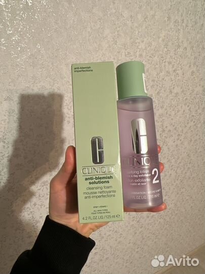 Clinique лосьон и пенка