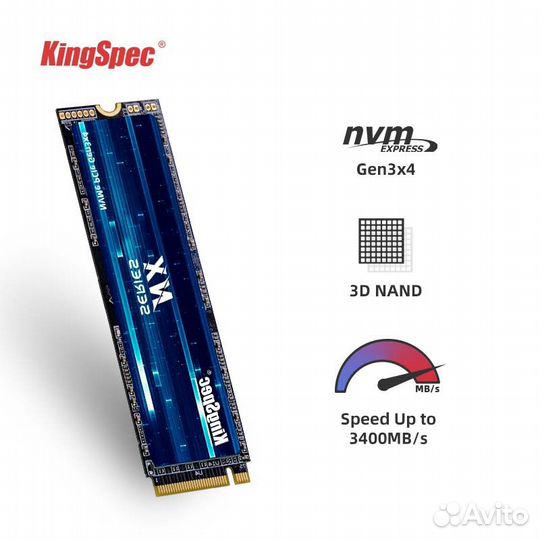 SSD M.2 NVMe KingSpec 512gb (NX-Series) 3500 MB/s