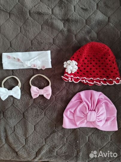 Шапки и повязки на девочку