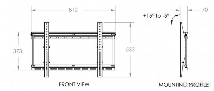 Кронштейн Omnimount WM2 L black