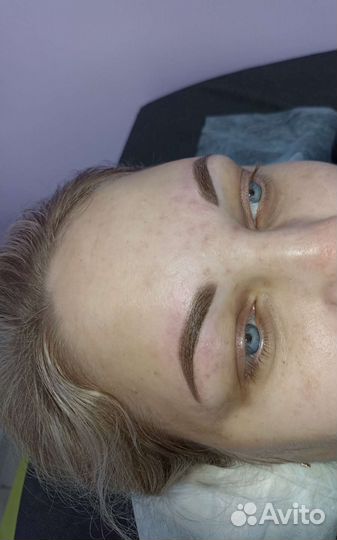 Перманентный макияж татуаж бровей