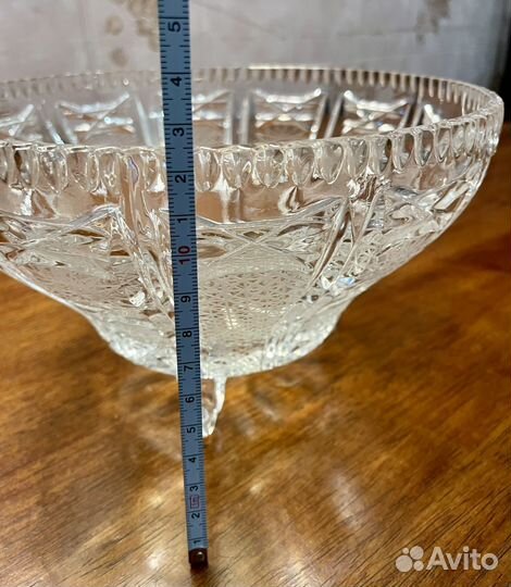 Ваза для фруктов хрусталь