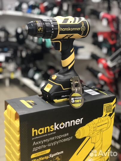Аккумуляторный ударный шуруповерт Hanskonner 1865I