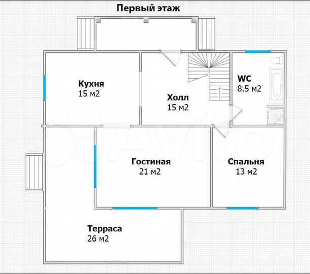 Дом 165 м² на участке 10 сот.