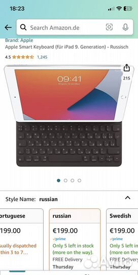 Apple iPad Smart Keyboard чехол-клавиатура