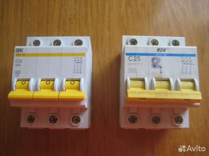 Пускатели нажимные, автоматические выключатели