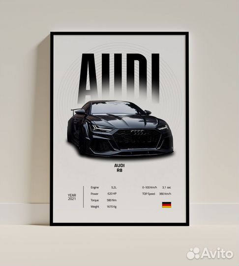 Постер с вашим автомобилем(Картина) / На заказ