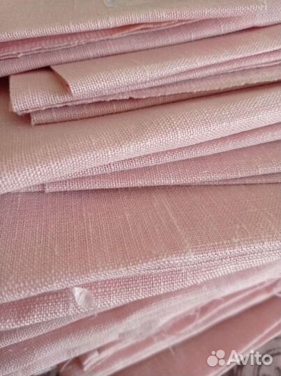 Отрезы цветного и белого льна