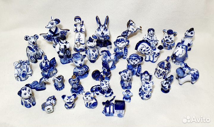 Фигурки. Гжель СССР