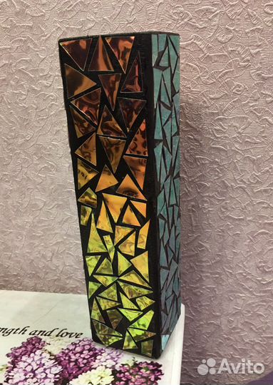 Ваза/вазочка с декором ручной работы