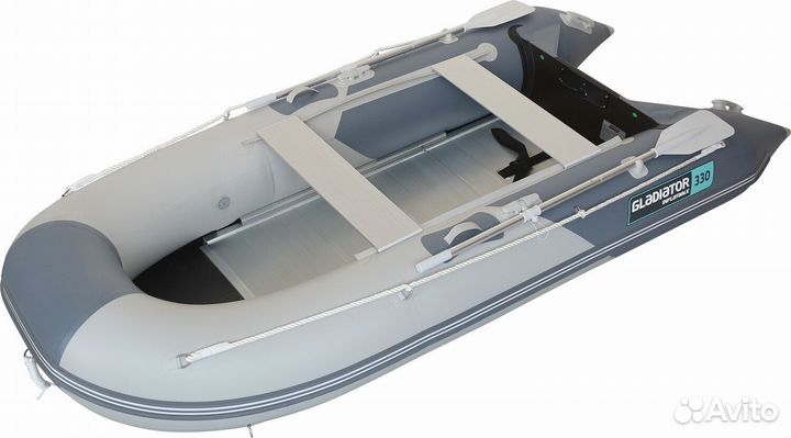 Надувная лодка gladiator B330AL светло/темно-серый