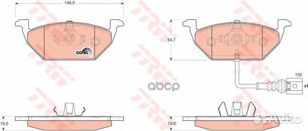 Колодки передние skoda octavia (1Z ), VW golf