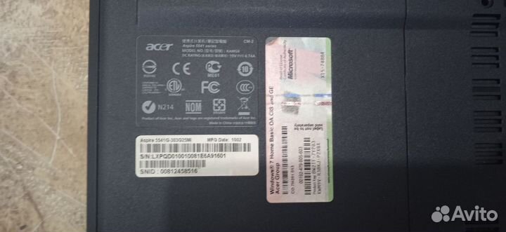 Ноутбук Acer aspire 5541G